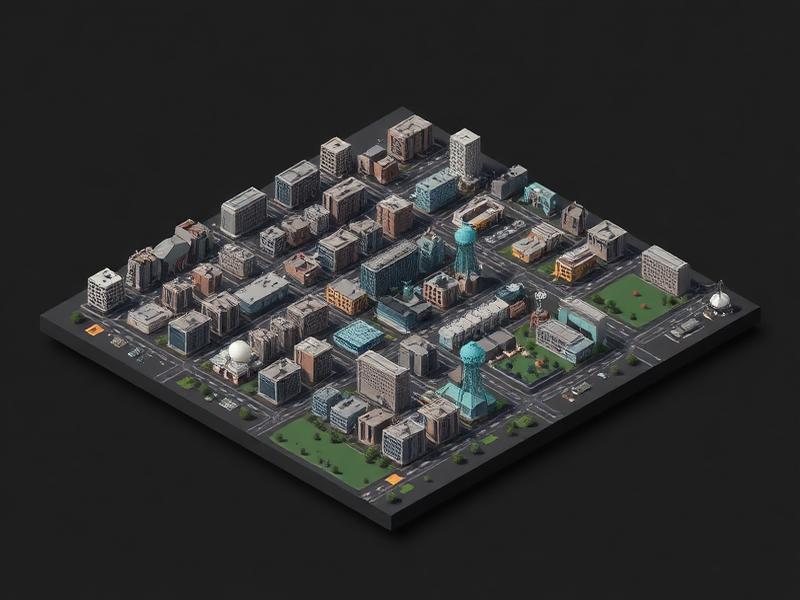 Isometric scene: The City We Can't Measure
